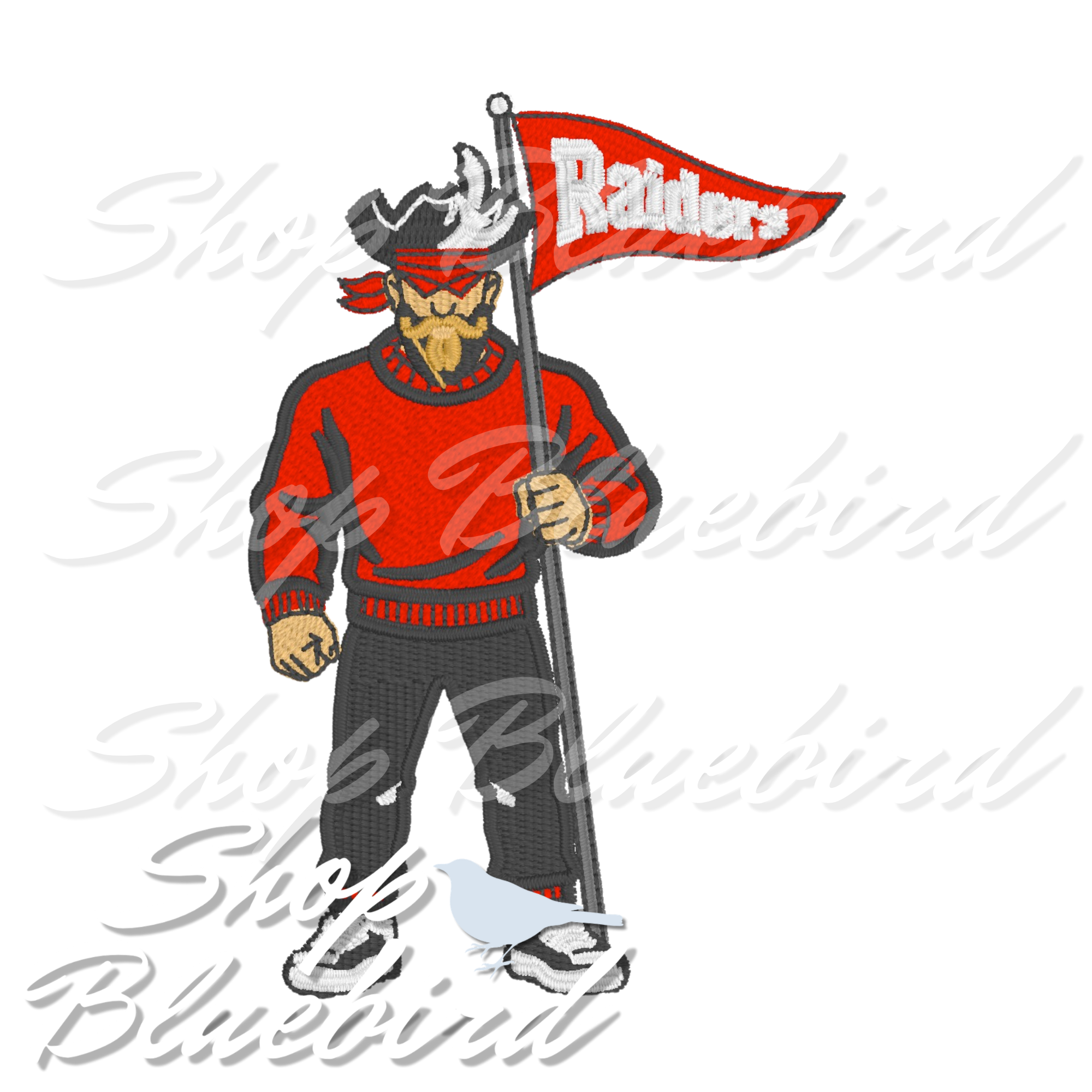 Mascot Embroidery Design – Digital Download | Optional Mascot Personalization
