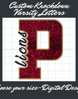 Semi-Custom Request Digital Design- Knockdown Applique Cutout (Choose Your Size)